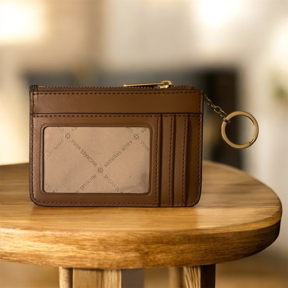 Michael Kors Tan Card Holder with Key Ring - Picture 2 of 8